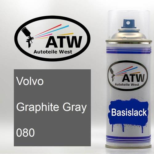 Volvo, Graphite Gray, 080: 400ml Sprühdose, von ATW Autoteile West.